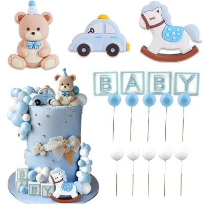 Immagine prodotto di Set da decorazione per torte da 14 pezzi a tema orsetti