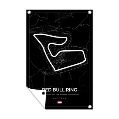 Obrázek produktu pro MuchoWow® Zahradní plakáty - F1 - Závodní okruh - Red Bull Ring - Rakousko - Okruh - Černá barva - 90x60 cm - Zahradní dekorace