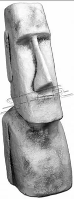 Zdjęcie produktu dla Statua Moai Rzeźba Figura Projektant Ogród Taras Dekoracja Rzeźby 76cm 101219