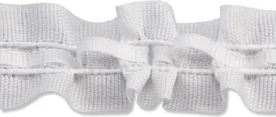 Produktbild von Interdeco Gardinenband / Kräuselband Universal Weiß, 22 mm, Pack. 5 Meter