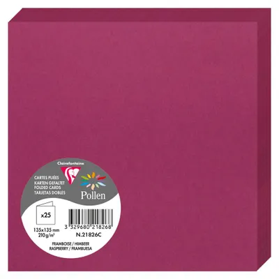 Produktbild von Clairefontaine 21826C, Standard-Grußkarte, Violett, 210 g/m², 135 mm, 135 mm, Frankreich