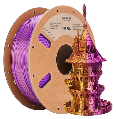 Seiden-PLA-Filament 1,75 mm, 1 kg, Gold/Lila, Dual-Farbe