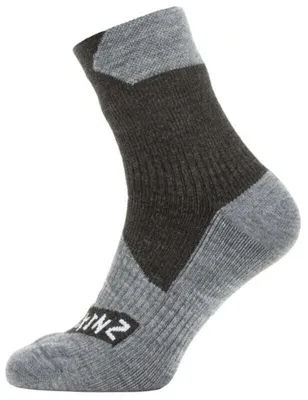 Produktbild von Sealskinz Waterproof All Weather Ankle Length Sock Black/Grey Marl XL Fahrradsocken