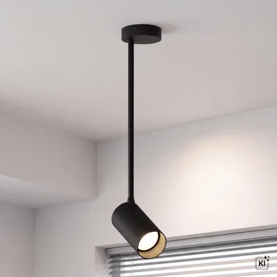 Produktbild von Deckenleuchte GU10 Schwarz verstellbar Metall Modern Deckenlampe, KI-generiertes Bild