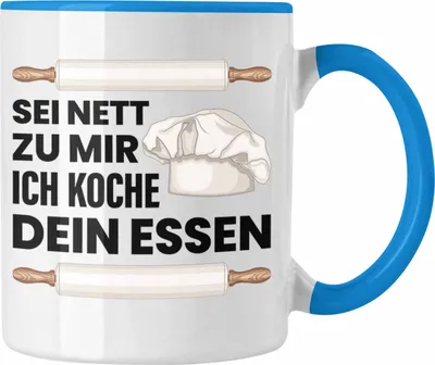 Produktbild von Trendation - Sternekoch Tasse Geschenk für besten Koch der Welt Spruch (Blau)