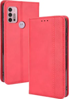 Produktbild von Motorola Moto G10 / G20 / G30 Hülle - Coverup Vintage Style Klapphülle - Rot