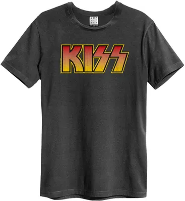 Produktbild von Amplified - "Classic Distressed" T-Shirt Logo für Herren/Damen Uni GD1456 (M) (Holzkohle)