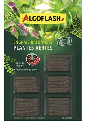 Produktbild von ALGOFLASH NATURASOL Düngersticks für Grünpflanzen, 30 Sticks, bis zu 3 Monate Nährstoffwirkung