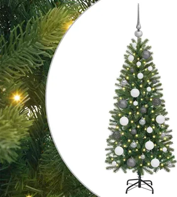 Zdjęcie produktu dla vidaXL Sztuczna choinka ze 150 diodami LED zielona 120 cm PE i PVC