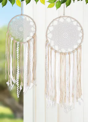 Produktbild von Gilde Traumfänger, "Ibiza", Stoff, creme, VE 2, B. 30 cm, H. 95 cm 44320 4063387443200