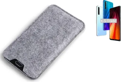 Produktbild von K-S-Trade Filz Handyhülle kompatibel mit Xiaomi Redmi Note 8 2021 Schutzhülle Filztasche Filz Tasche Case Sleeve Handy Hülle Filzhülle grau