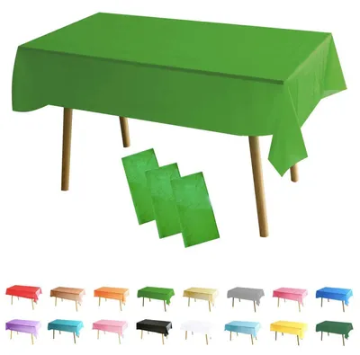 Obrázek produktu pro Obdélníková ubrus, tmavě zelená, 3 kusy, rozměry 137 x 274 cm, materiál: plast, voděodolná