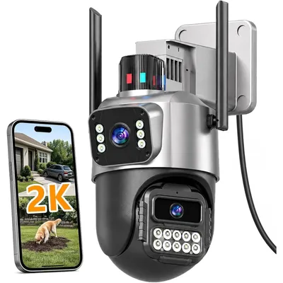 Productafbeelding van Bewakingscamera - Beveiligingscamera - 6 MP - Dual lens - Wifi - Buiten
