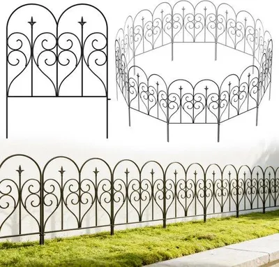 Immagine prodotto di Recinzione da giardino - Pannello in acciaio resistente alle intemperie - 81 cm (A) x 6 m (L)