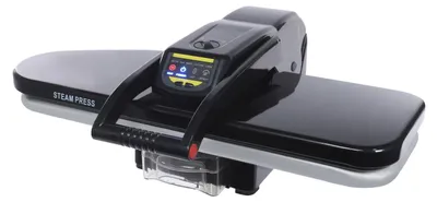 Produktbild von Digitale Dampf-Bügelpresse Kleidungsdampfer - Tischgerät Dampfbügeleisen - 1600W - 5 Stoffprogramme - 1L Wassertank - 220-240V EU-Stecker - Schwarz