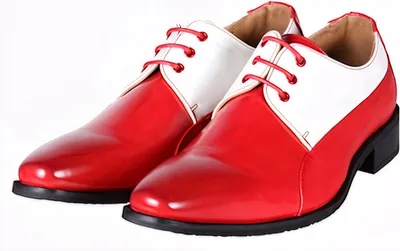 Produktbild von Herren Derby Schuhe rot-weiß Schuhgröße: 47