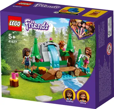 Produktbild von LEGO 41677 LEGO Friends Wasserfall im Wald, Camping Spielzeug ab 5 Jahre mit Mini-Puppen