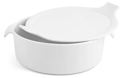 Obrázek produktu pro Bílá porcelánová zapékací mísa H&H s víkem cm20xh7