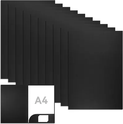 Produktbild von Dokumentenmappe A4, schwarz, Kraftpapier, 1 Stück, für Büro