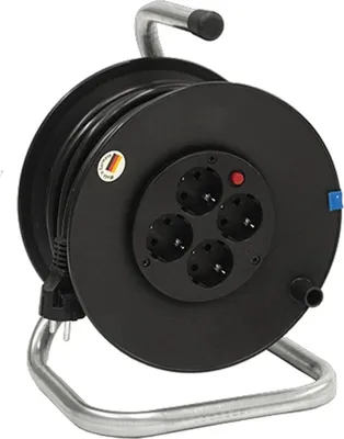Produktbild von BACHMANN Kabeltrommel 4-fach mit Thermoschutz, 25 m