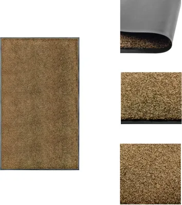 Obrázok produktu pre vidaXL Rohožka umývateľná hnedá 90x150 cm - Rohožky