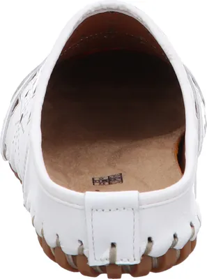 Obrázek produktu pro Gemini dámské mule sabot kožené dřeváky s výřezy 031195-02, velikost:42 EU, barva:bílá