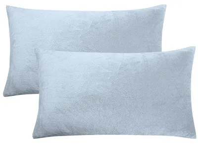 Produktbild von 2er-Set Kissenbezug 40 x 80 cm Samt Hellblau