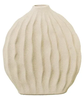 Keramik-Tafelvaas, 24,5 x 22 x 6 cm, ecru