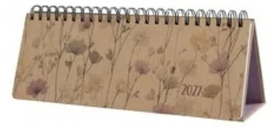 Produktbild von Tischkalender Jolie 2027 Hardcover 1/2 A4 quer Romantic Flowers 126 Seiten