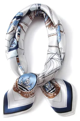 Productafbeelding van ANDANTINO dames, medium (4 sjaals, wit/blauw)