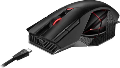 Immagine prodotto di ASUS ROG Spatha X mouse Gaming Right-hand RF Wireless + USB Type-C Optical 19000 DPI