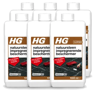 Produktbild von 6 x HG Naturstein Imprägnier-Schutz für Marmor und Granit 1L - Vorteilspackung - 6 Stücke
