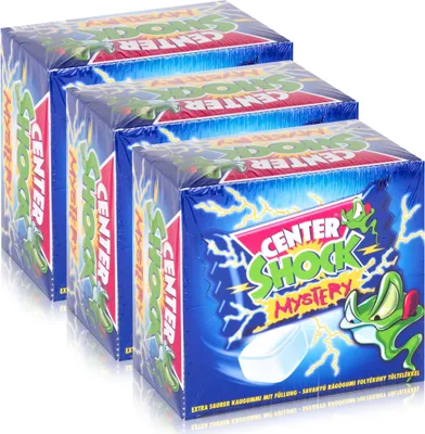 Produktbild von Center Shock Mystery 100 Stück - Extra saurer Kaugummi mit Füllung (3er Pack)