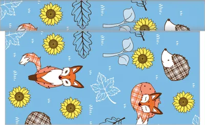 Produktbild von Sovie HOME Tischläufer Florian in Blau aus Linclass® Airlaid 40 cm x 4,80 m, 1 Stück - Waldtiere Kinderdesign