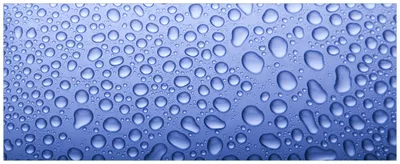 Produktbild von Wallario Premium Glasbild, freischwebende Optik, kräftige Farben, Größe 80 x 32 cm Motiv Wassertropfen auf Glas