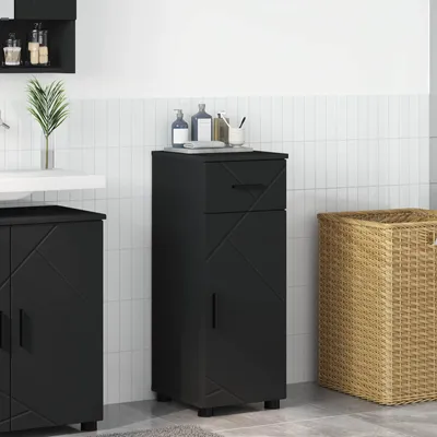 Obrázek produktu pro Maison Exclusive – Skříňka do koupelny, černá, 30 x 35 x 80 cm, materiál: dřevotříska, kov