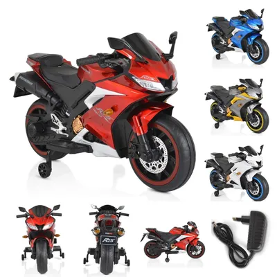 Obrázek produktu pro Moni dětská elektrická motorka motokros MP3 funkce Bluetooth tréninková kola světla červená