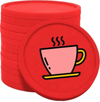 Obrázok produktu pre Kávové mince CombiCraft červené - Ø29mm potlačené obojstranne - 100 kusov