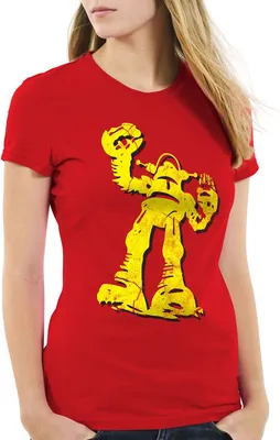 Produktbild von style3 Sheldon Hero Roboter Damen T-Shirt, Farbe:Rot, Größe:S