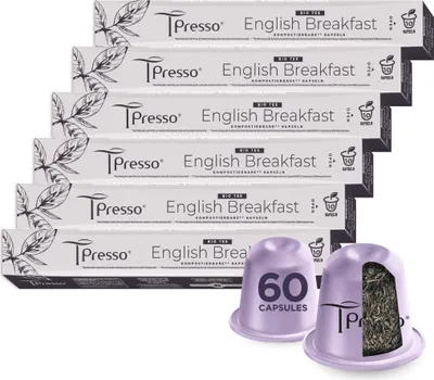 Productafbeelding van ENGELS ONTBIJT 60 theezakjes Tpresso® Nespresso®*³ compatibele capsules