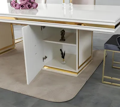 Immagine prodotto di Lussuoso set da pranzo da 8 pezzi con sedie e raffinata credenza