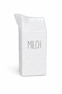 Produktbild von Keramik Milchkännchen | Milchkanne 7x7x14 cm | elegantes Kännchen für Milch & Sahne – Teil der Küchenserie mit Butterdose, Utensilien-Kanne, Salz & Pf