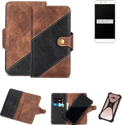 Produktbild von K-S-Trade Handy Hülle Schutz Hülle Schutzhülle Bookstyle Case kompatibel mit ZTE Blade A610 Plus Handy Cover Hülle Schutztasche 1x