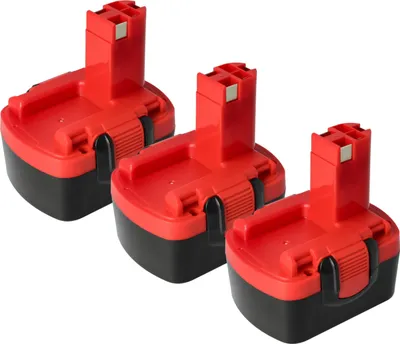 Produktbild von vhbw 3x Akku kompatibel mit Bosch PST 14.4V, PSR1440, PSR 140, PSR1440/B, PSR 14.4/N, PSR 14.4VE-2(/B), PSR 14.4-2 Werkzeug (1500 mAh, NiMH, 14,4 V)