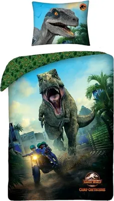 Produktbild von Jurassic World Bettbezug Camp 140 x 200 cm - Baumwolle - 70 x 90 cm