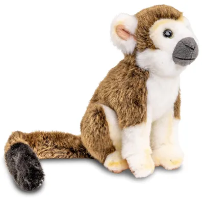 Obrázek produktu pro Uni-Toys – opička s lebkou, sedící – 19 cm (výška) – plyšová opička, opička – plyšák, mazlíček