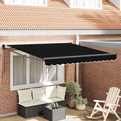 Obrázok produktu pre Maison Exclusive – Výsuvná markíza, čierna, 300 x 250 x 165 cm