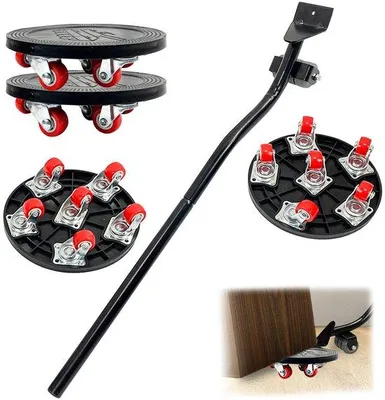 Image de Kit de transport pratique pour meubles lourds, équipé de roulettes pivotantes