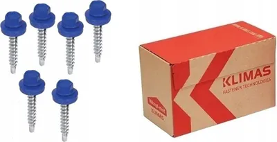 Immagine prodotto di Viti autofilettanti Klimas WFD per lamiera trapezoidale su legno RAL 5005 blu segnale 4,8x55 mm 200 pz.