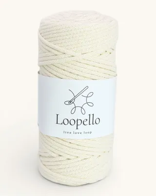 Produktbild von Loopello Baumwollkordel Classic 3 mm 100 m – Natur